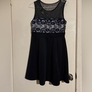 Enfocus Studio Black and White Lace Kids Dress